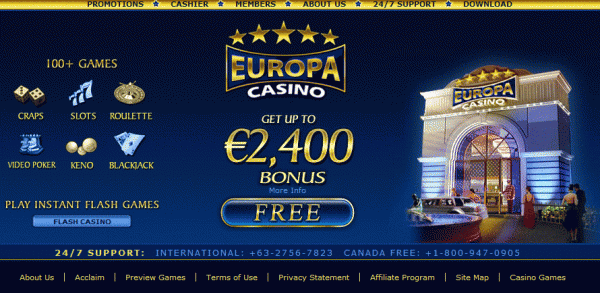 europa casino bonus codes 2024