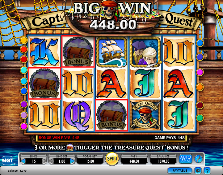 captain quids treasure chest slot