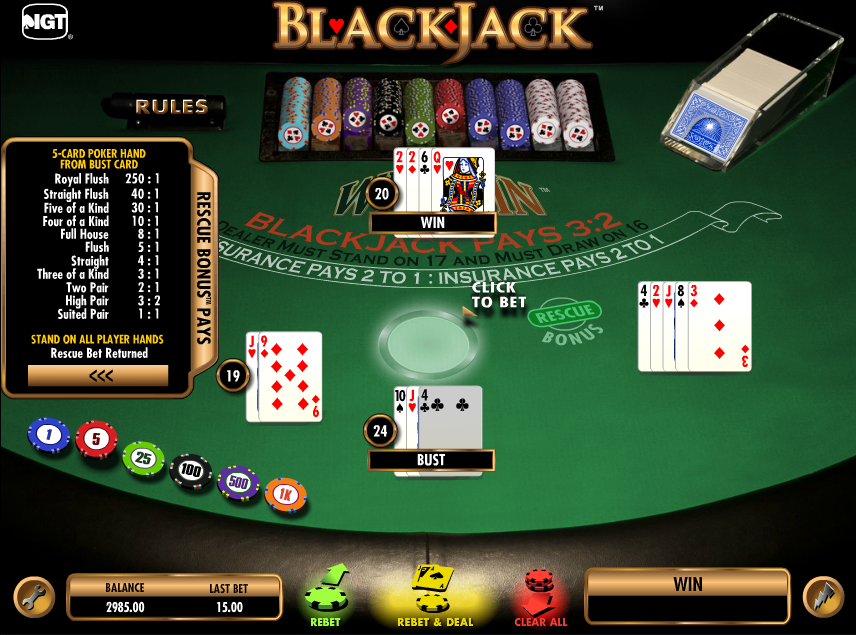 blackjack winner