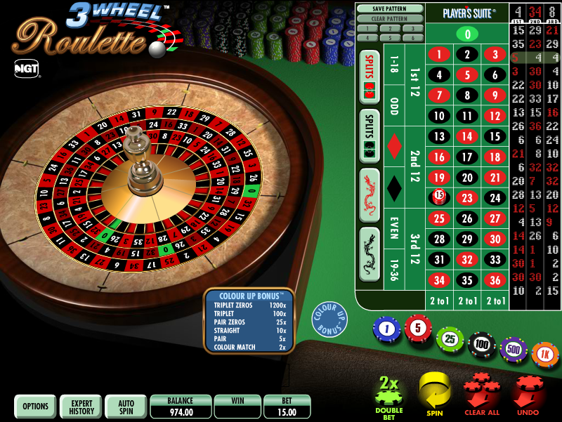 Slots on roulette wheels