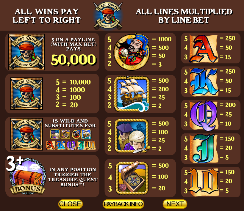 Free slot games captain treasure