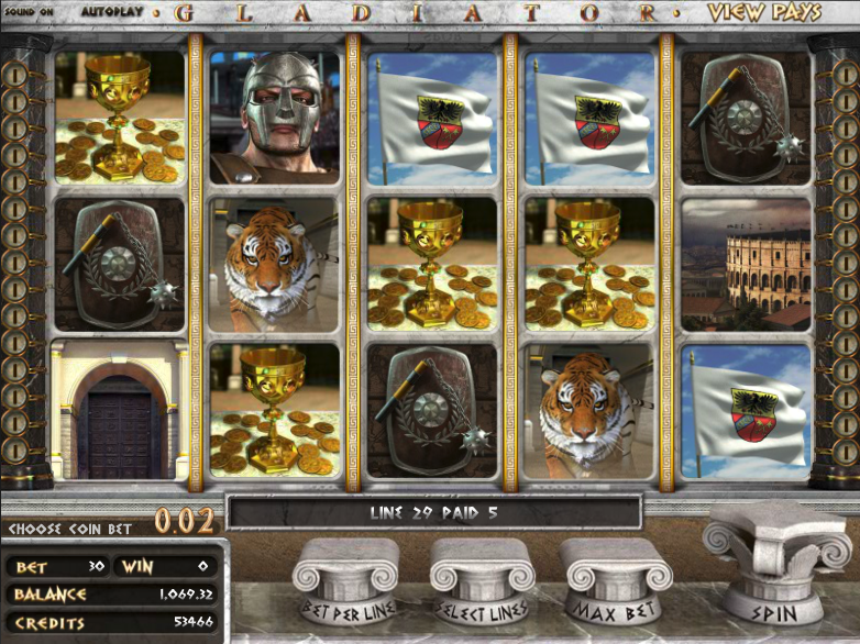 online casino gladiator slot real money