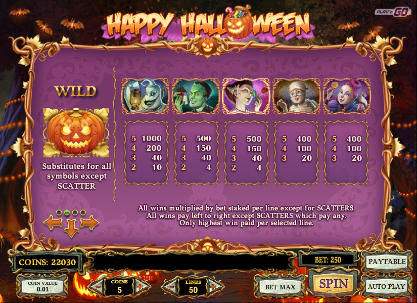 halloween party casino game