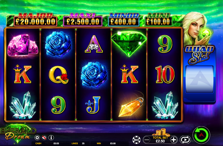 Quad Shot Progressive Slot Machine